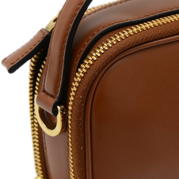 Prada Odette Handbag Shoulder Bag Leather Brown 1BH203 - Picture 4 of 9